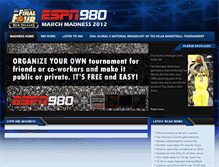 Tablet Screenshot of madness.espn980.com